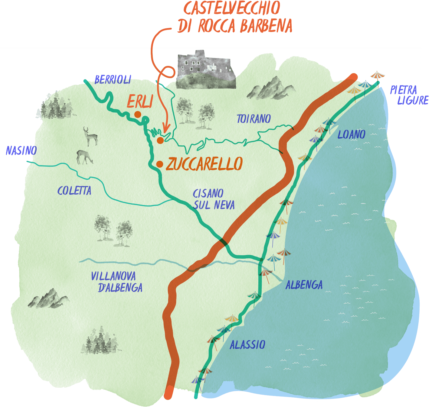 Situato tra Albenga e Bardineto